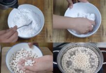 Cách làm trân châu tại nhà ngon như sản phẩm đóng gói sẵn Cách làm trân châu vô cùng dễ dàng, dễ làm dành cho các chị em